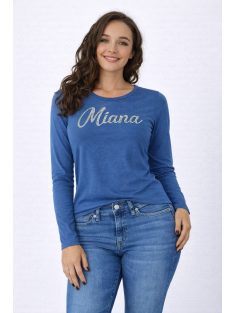   Miana női hosszú ujjú felső - strasszköves díszítéssel, fekete színben